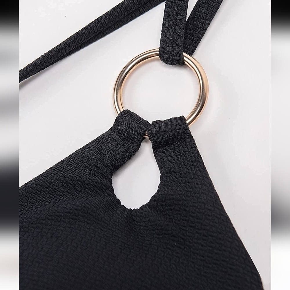 New! Classic black swimsuit Size small. Beach swim pool lake vacation minimalist - Picture 6 of 10